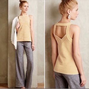 Anthropologie Deletta top w/back cutout sz L